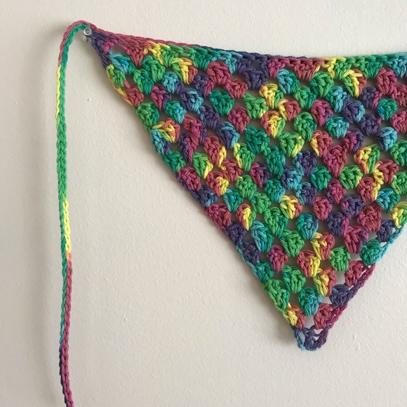 Crochet Bandana Handmade - Picture 2 of 4